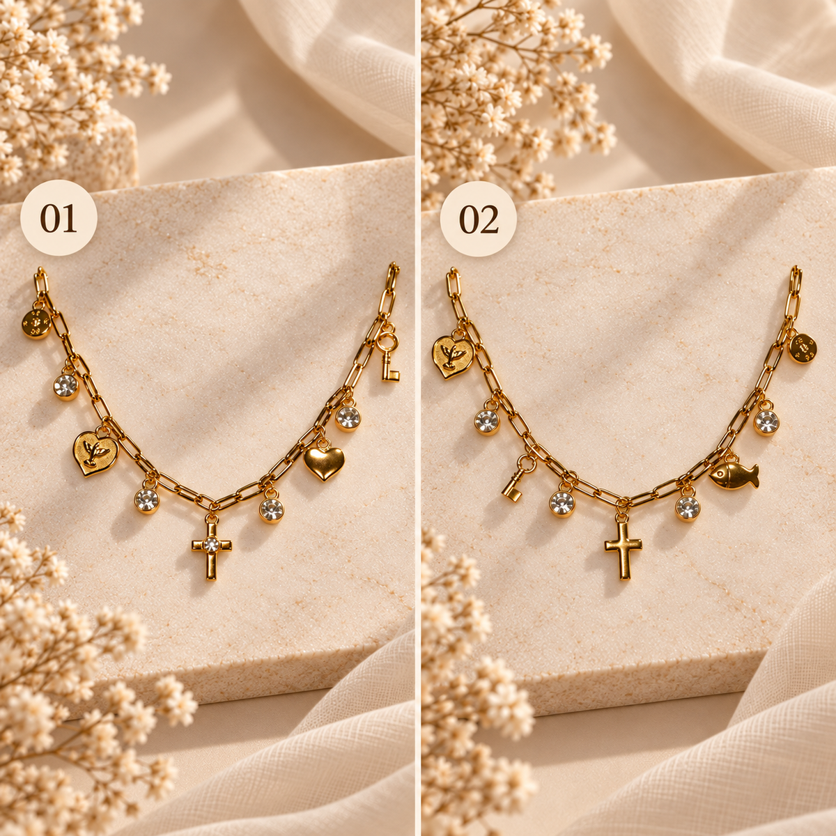 Bible Charms Kairós modelos 01 e 02