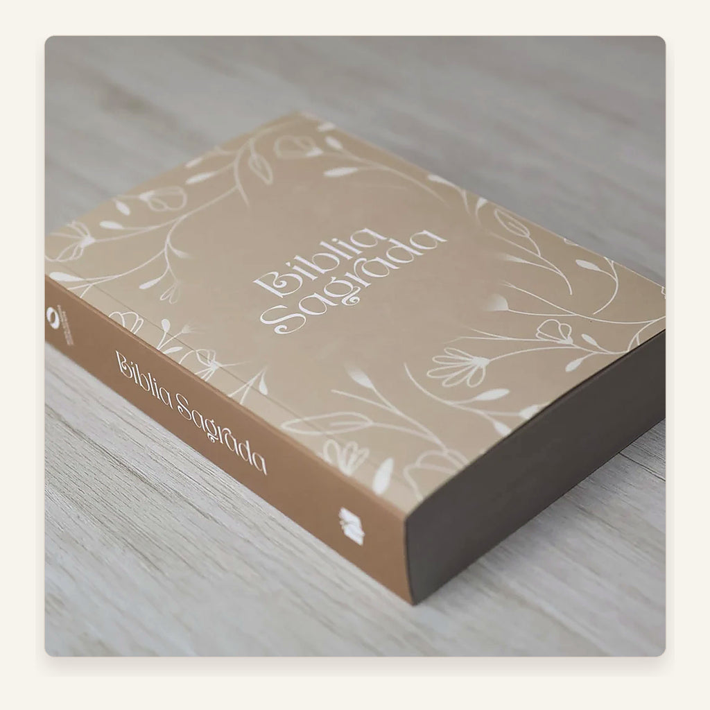 Bíblia Arabesco Flores — capa e acabamento