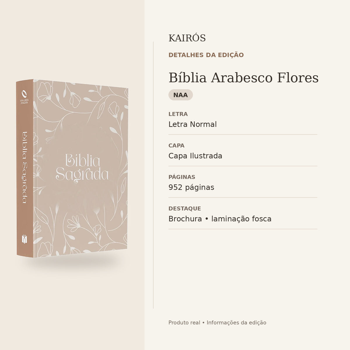 Bíblia Arabesco Flores — detalhes da edição