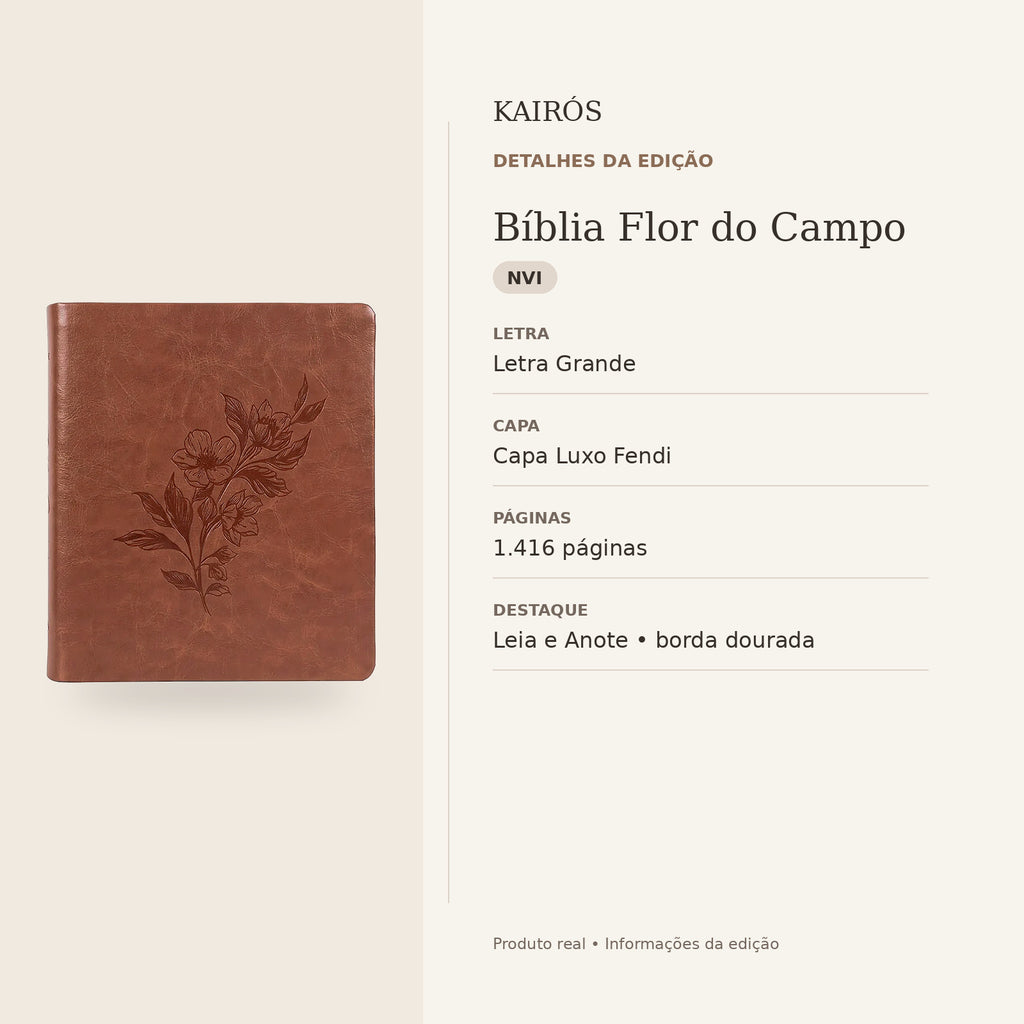 Bíblia Flor do Campo — detalhes da edição