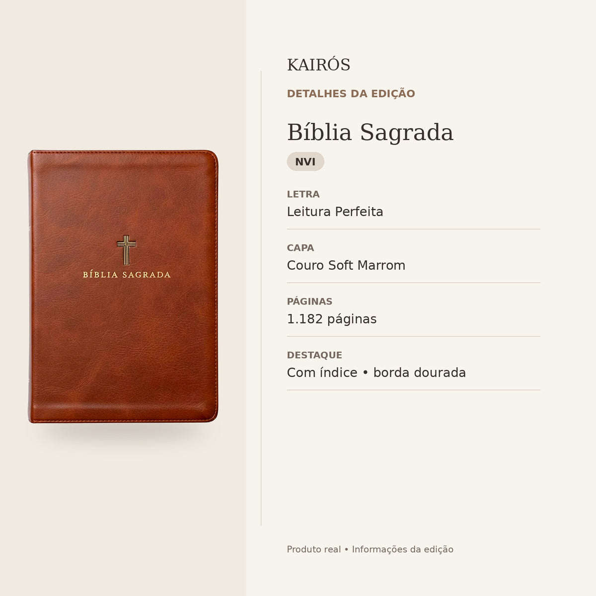 Bíblia Sagrada NVI Leitura Perfeita — detalhes da edição
