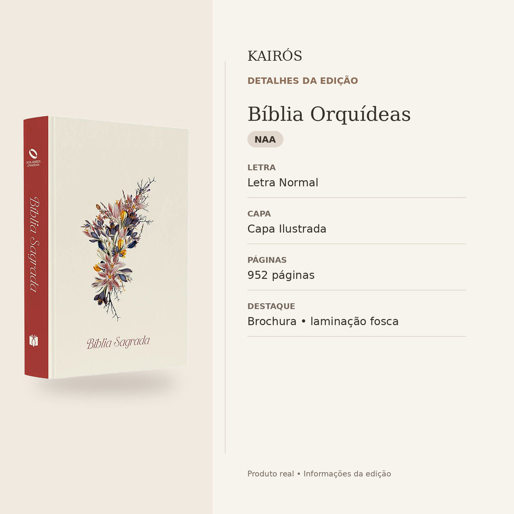 Bíblia Orquídeas — detalhes da edição