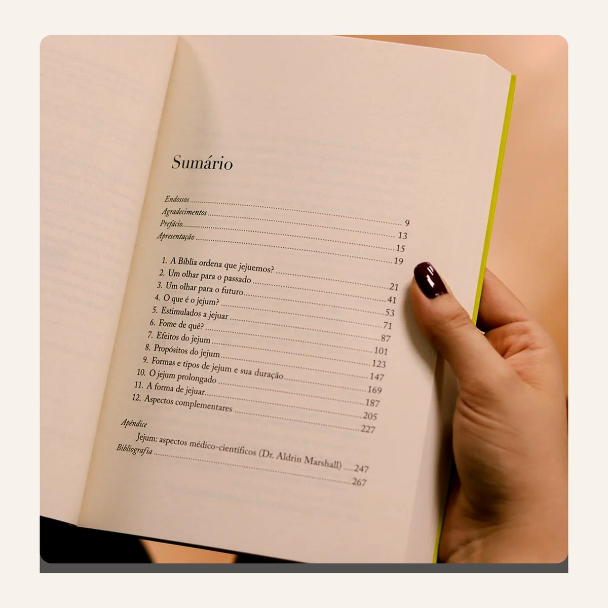 Livro A Cultura do Jejum — interior e sumário