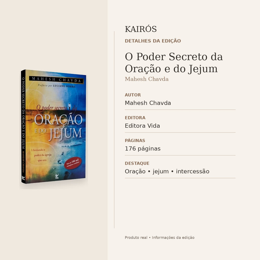 Livro O Poder Secreto da Oração e do Jejum — detalhes da edição