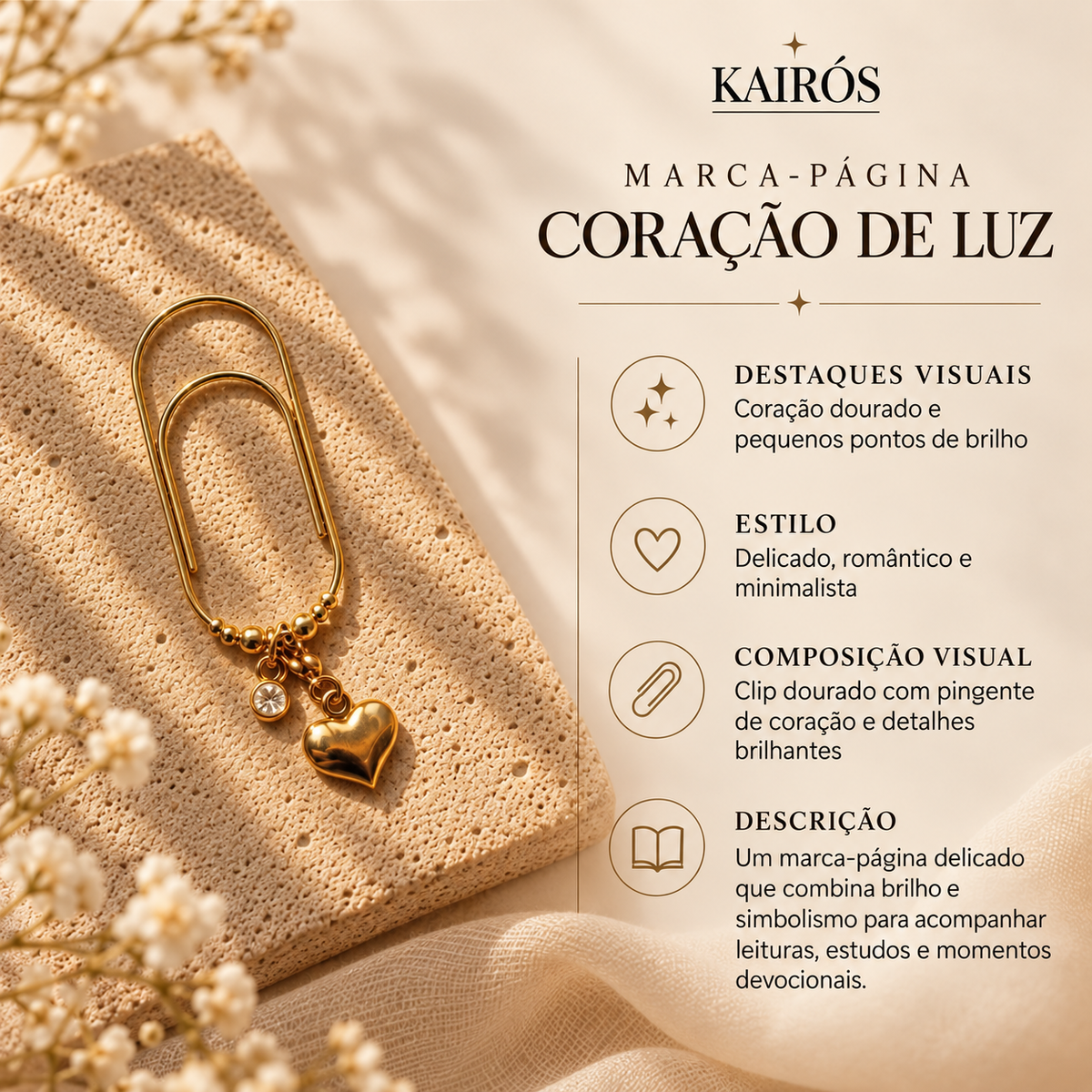 Marca-página Coração de Luz — card descritivo