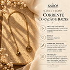 Marca-página Corrente Coração e Raízes — card descritivo