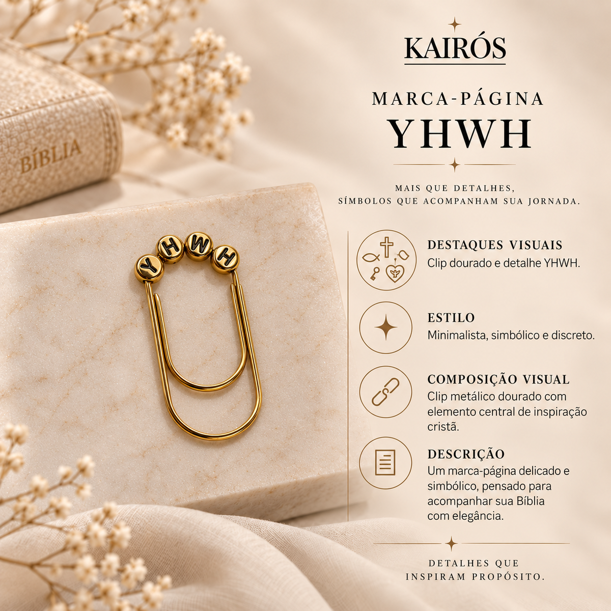 Marca-página YHWH — card descritivo