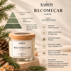 Vela Recomeçar Kairós - essência Cedre Sauvage e notas olfativas